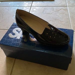 Black patent leather